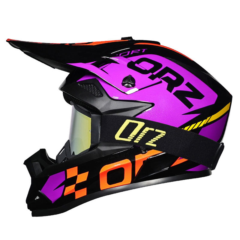 Off-road rally motorcycle racing helmet with goggles-I221