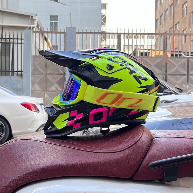 KTVMOTO Off-Road Motocross Helmet with Goggles for Dirt Bike & ATV Riding-I258