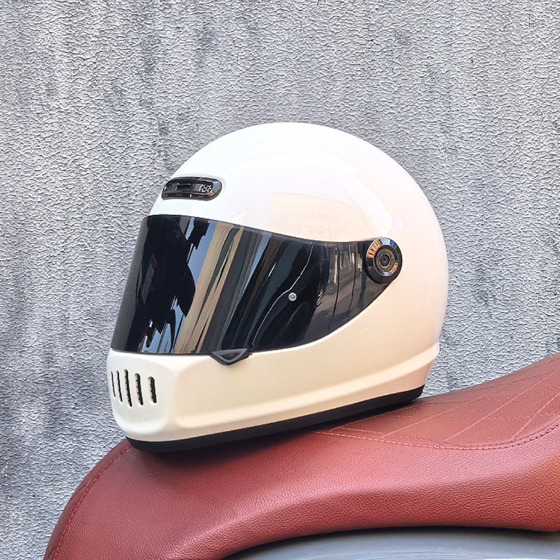 Retro full-face cruiser helmet-I237