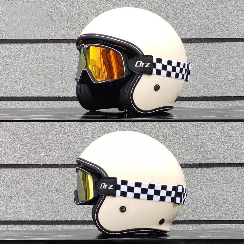 Retro motorcycle helmet, suitable for all seasons-I22