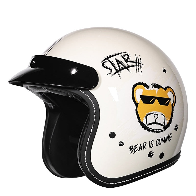 Retro 3/4 Motorcycle Helmet-I241