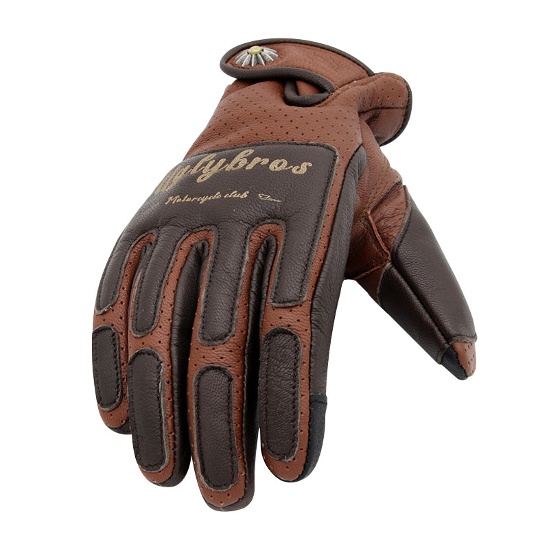 Vintage genuine leather motorcycle gloves-G35
