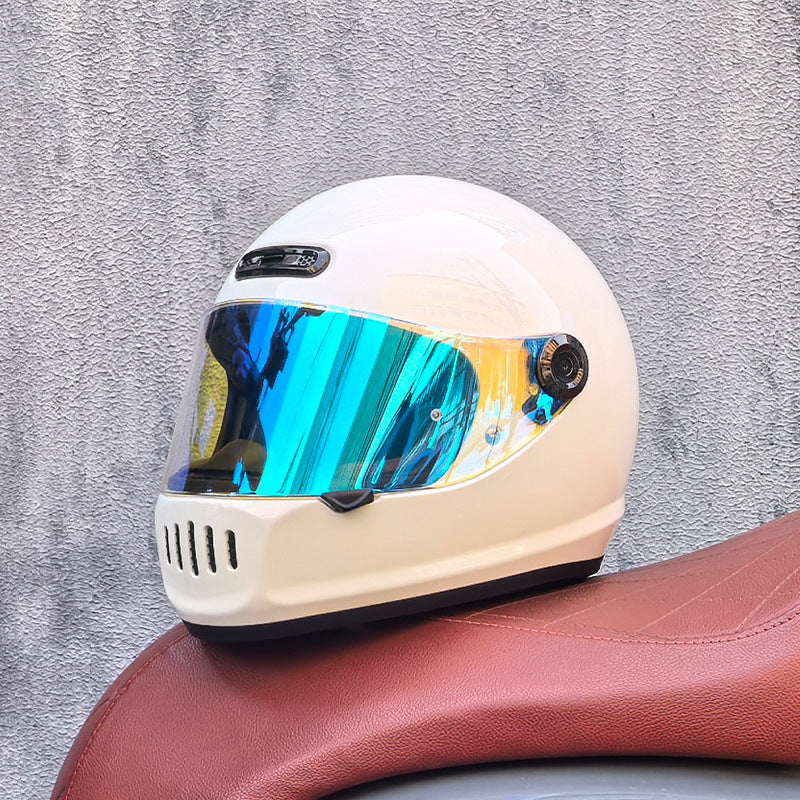 Retro full-face cruiser helmet-I237