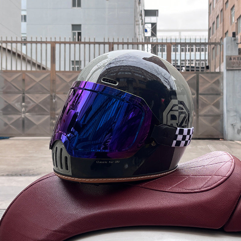 Retro cruiser motorcycle helmet-I217