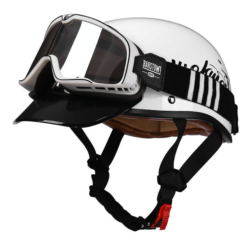 Retro half-helmet, summer travel gear-I18