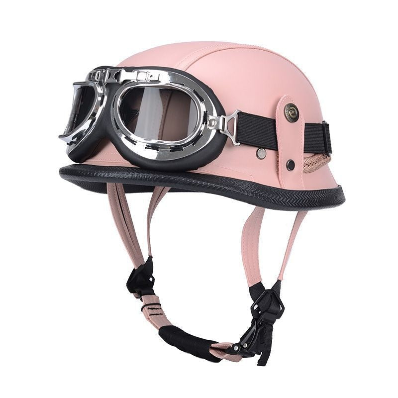 Pedal German Steel Helmet Cruise Retro Half Helmet - I15