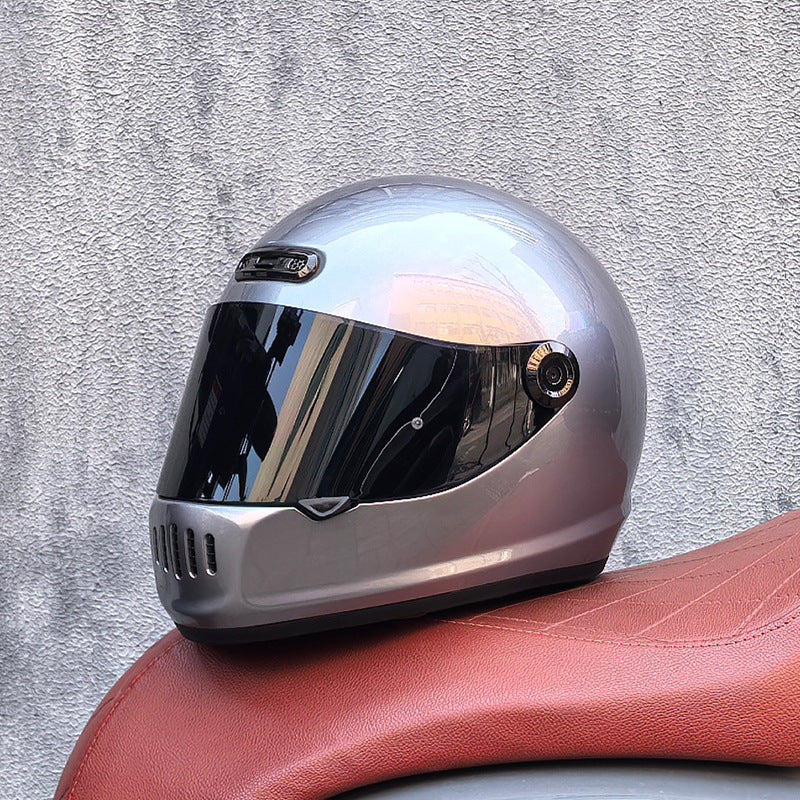 Retro full-face cruiser helmet-I237