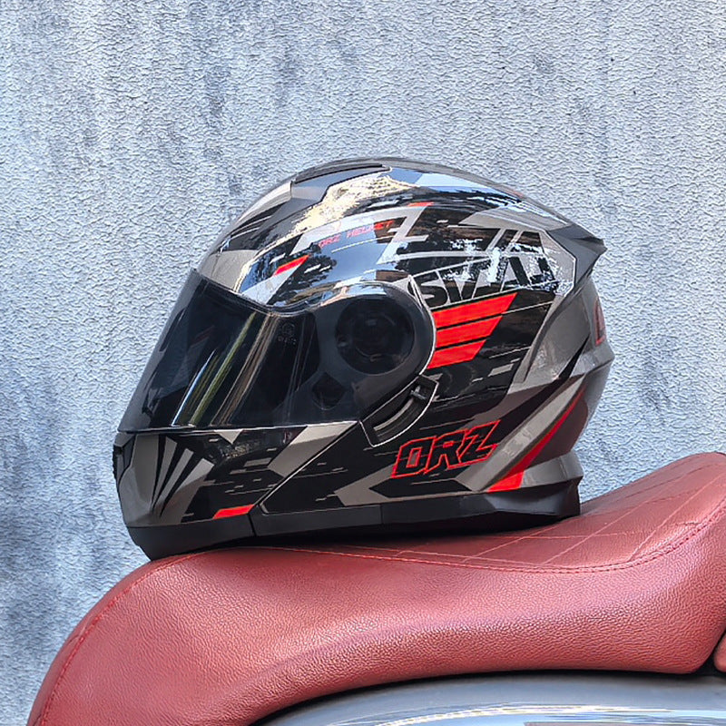 DOT-Certified Flip-Up Motorcycle Racing Helmet-I213