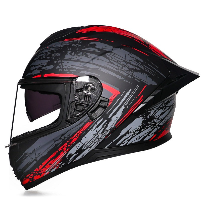 Dual-Visor Full-Face Motorcycle Commuter Helmet-I196