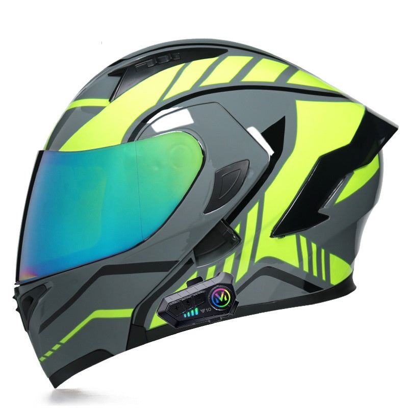 Helmet with Bluetooth and a dark or colored visor-I163