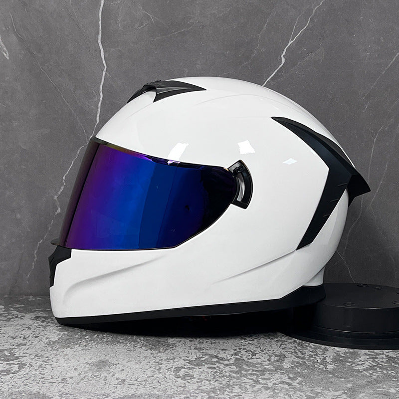 Full-face motorcycle helmet with dual visors-I204