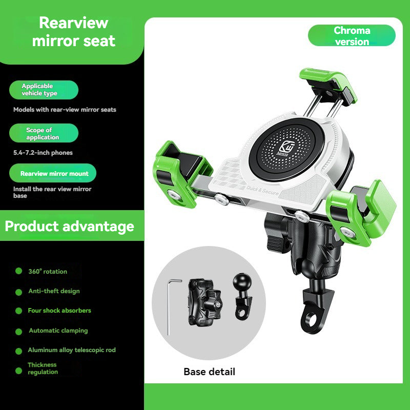 No-blocking camera shock-absorbing anti-theft motorcycle phone holder-M45