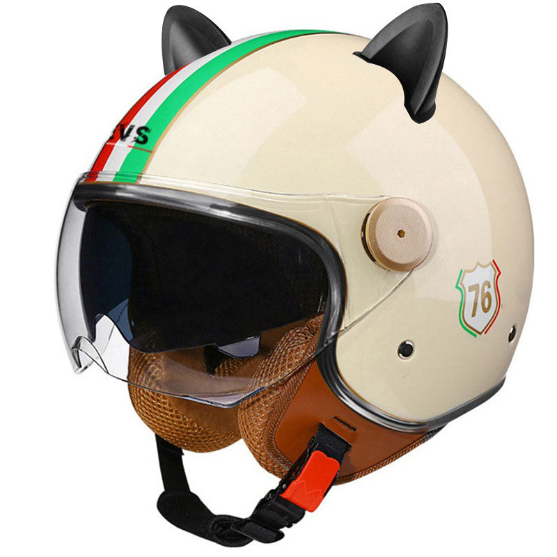 Cute cat ear motorcycle helmet-open design-I70