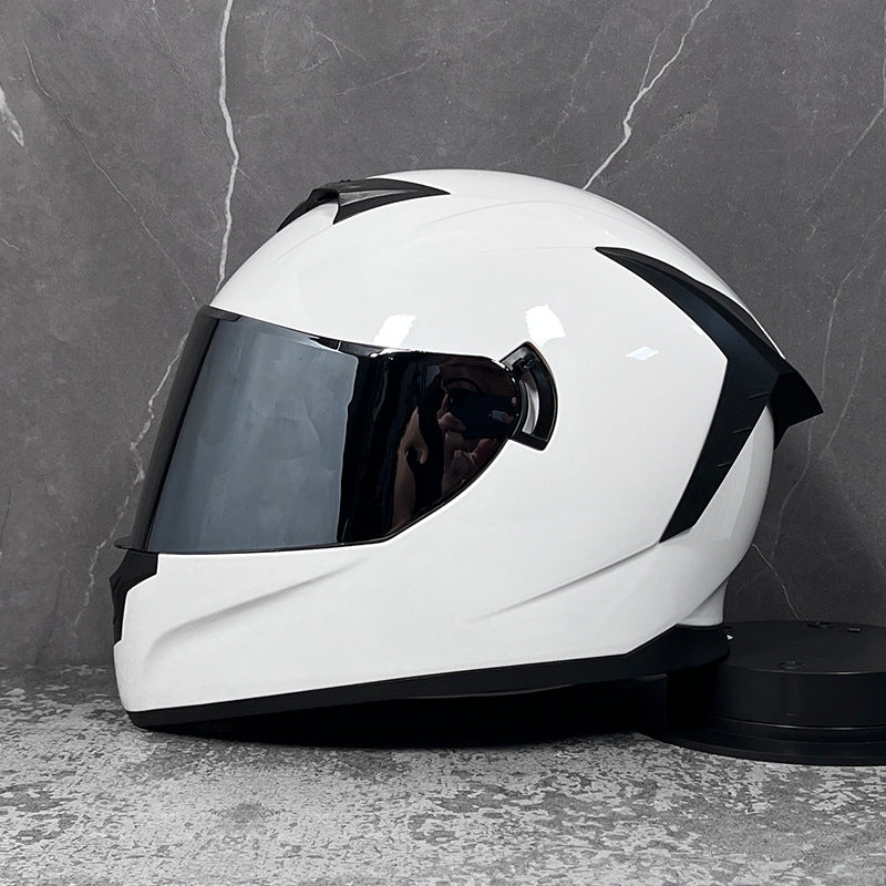 Silver-plated visor for full-face motorcycle helmet-I208
