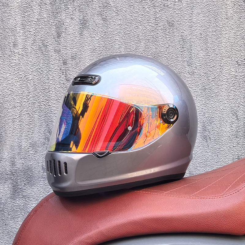 Retro full-face cruiser helmet-I237