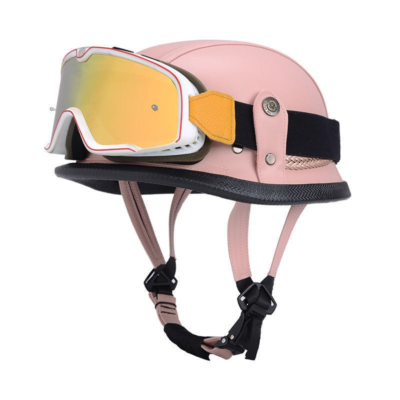 Pedal German Steel Helmet Cruise Retro Half Helmet - I15