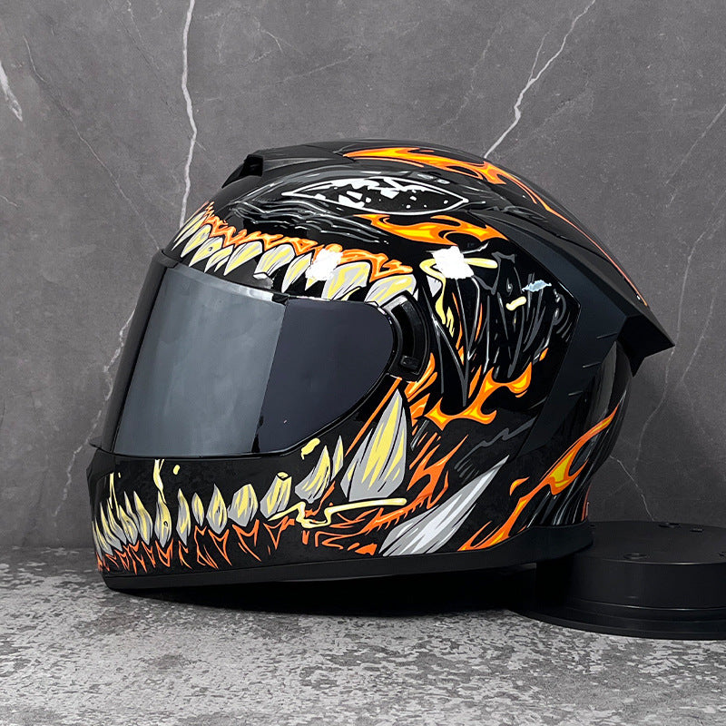 Silver-plated visor for full-face motorcycle helmet-I208
