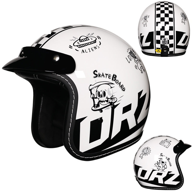 Retro 3/4 Motorcycle Helmet-I242