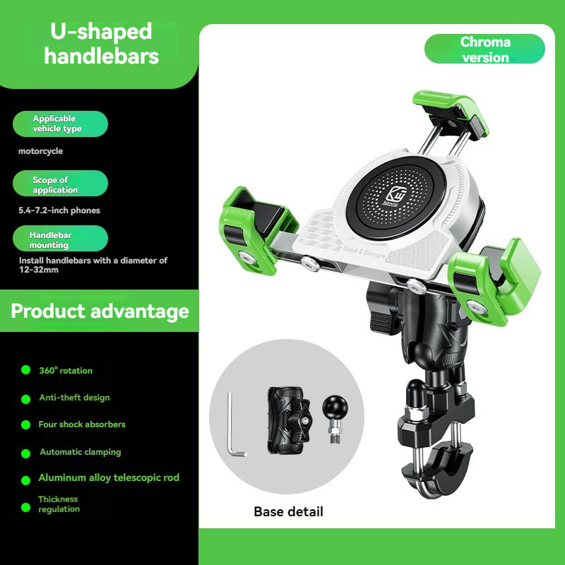 No-blocking camera shock-absorbing anti-theft motorcycle phone holder-M45