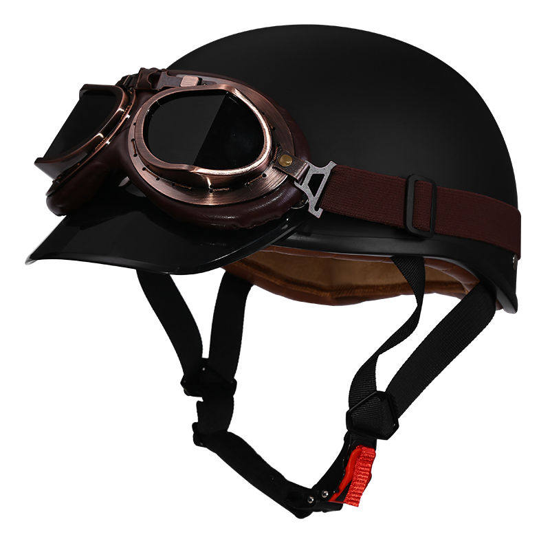Retro half-helmet, summer travel gear-I18