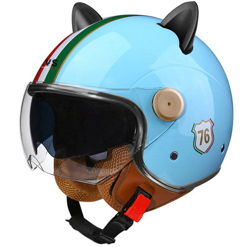 Cute cat ear motorcycle helmet-open design-I70