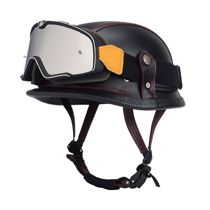 Pedal German Steel Helmet Cruise Retro Half Helmet - I15