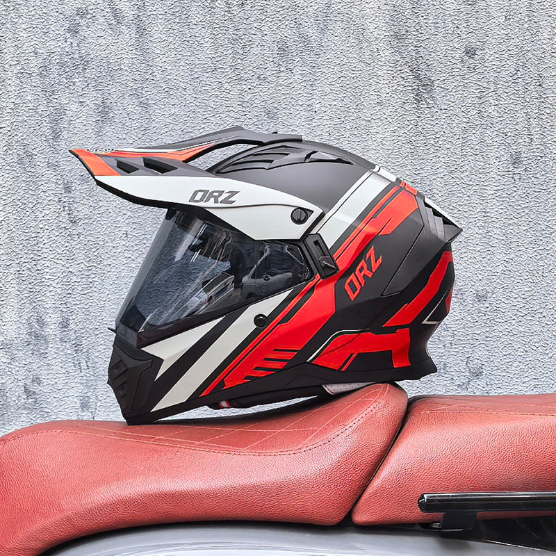 Single-visor off-road helmet for street and off-road use-I226