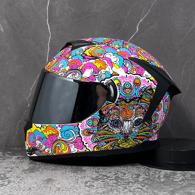 Silver-plated visor for full-face motorcycle helmet-I208