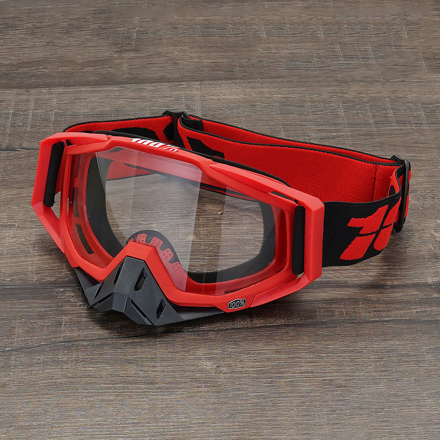 Unisex Motocross Goggles – Red Tones-H07