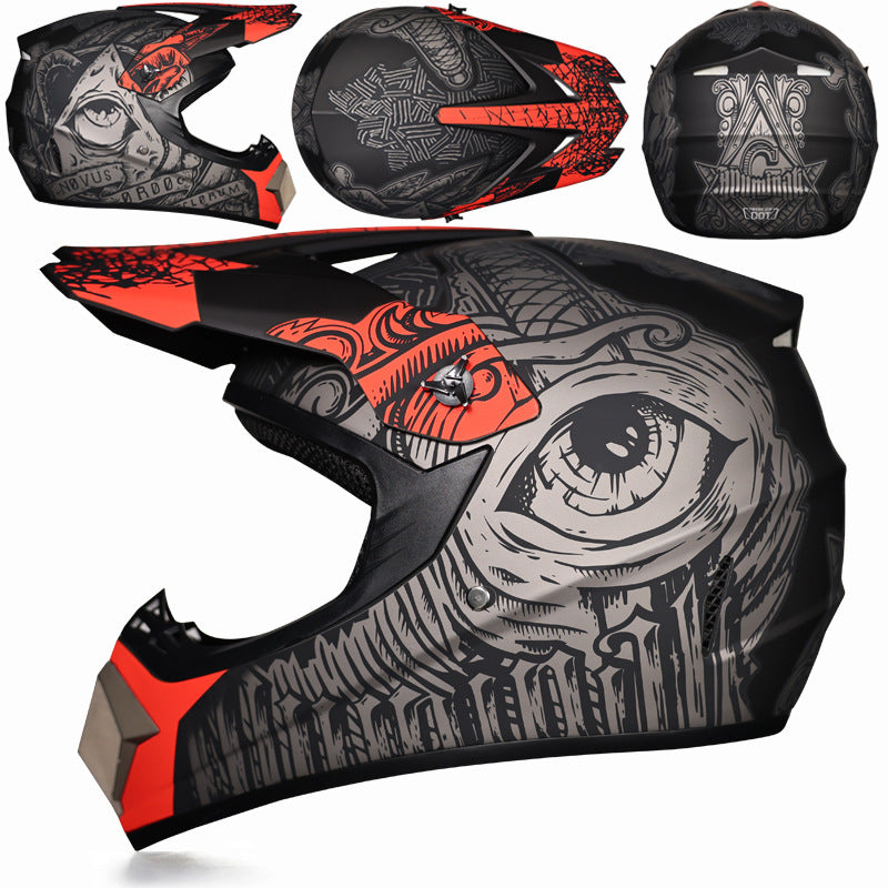 Full-face helmet for motocross and go-karting-I166