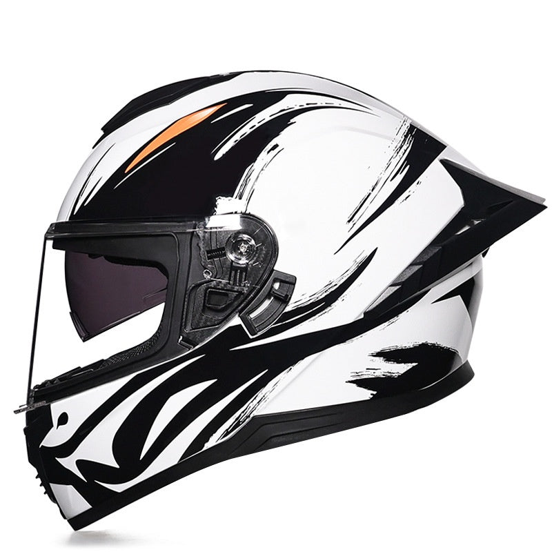 Dual-Visor Full-Face Motorcycle Commuter Helmet-I196