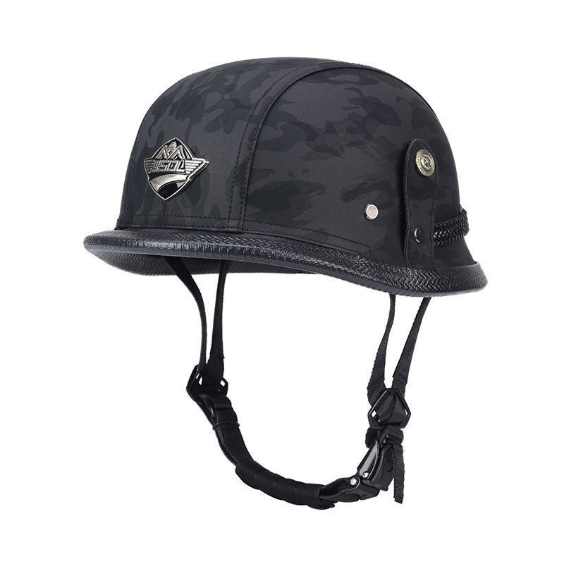 Pedal German Steel Helmet Cruise Retro Half Helmet - I15