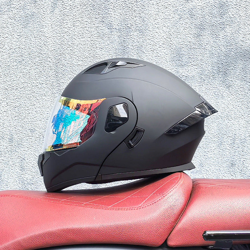 Modular Motorcycle Helmet with Dual Visors – Iridescent Cruiser Style-I185