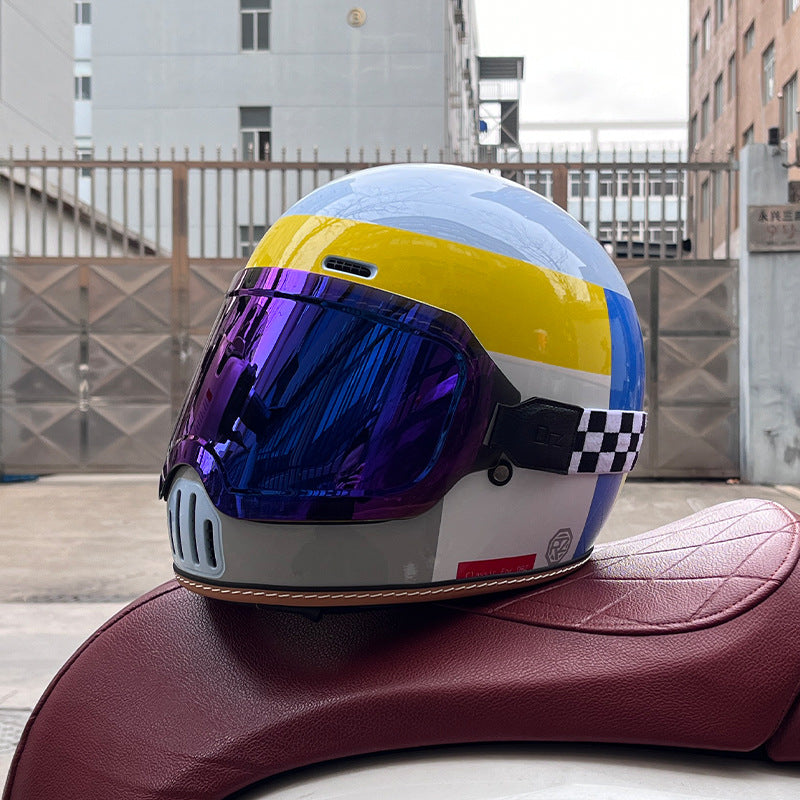 Retro cruiser motorcycle helmet-I218