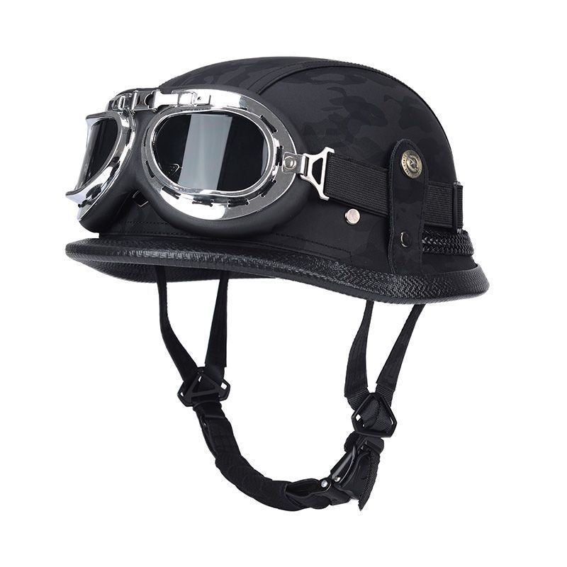 Pedal German Steel Helmet Cruise Retro Half Helmet - I15