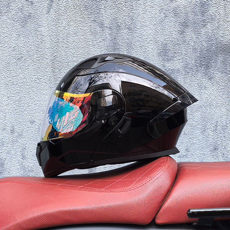 Modular Motorcycle Helmet with Dual Visors – Iridescent Cruiser Style-I185