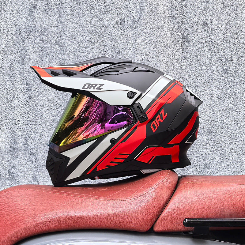 Single-visor off-road helmet for street and off-road use-I226