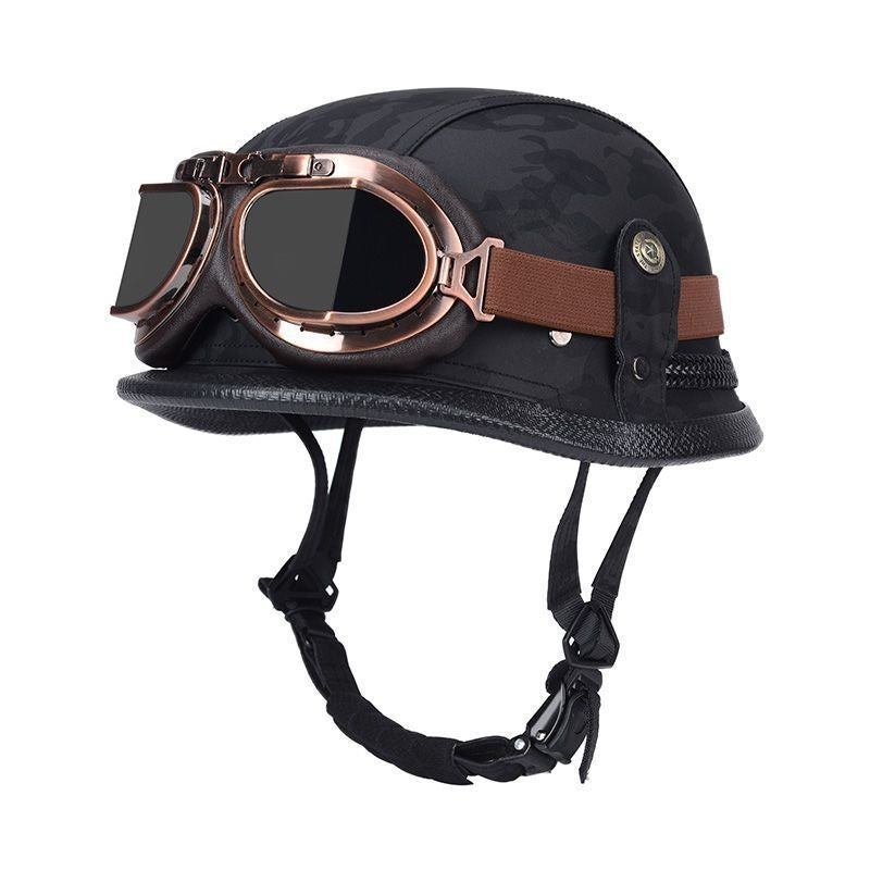 Pedal German Steel Helmet Cruise Retro Half Helmet - I15