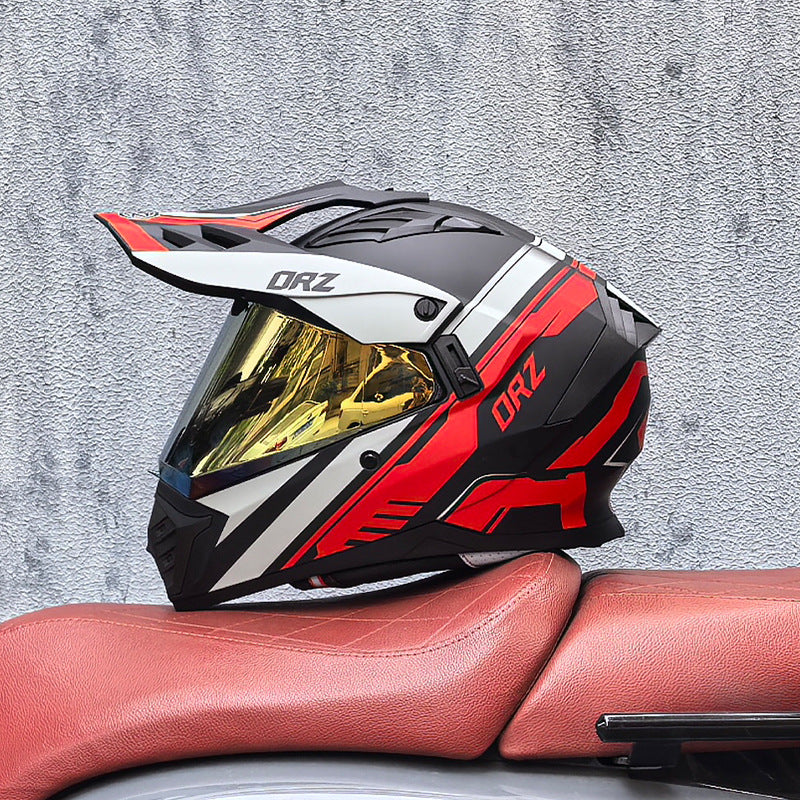 Single-visor off-road helmet for street and off-road use-I226