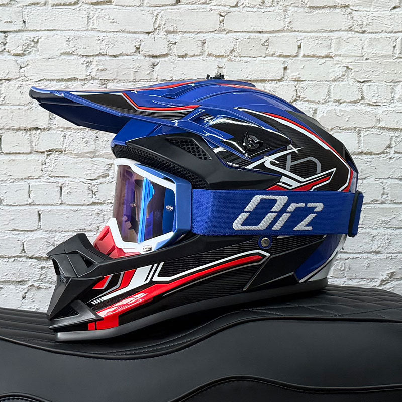KTVMOTO Off-Road Motocross Helmet with Goggles for Dirt Bike & ATV Riding-I258