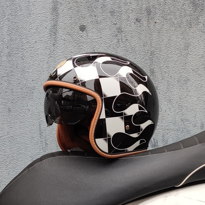 Retro-Style Motorcycle Helmet-I25