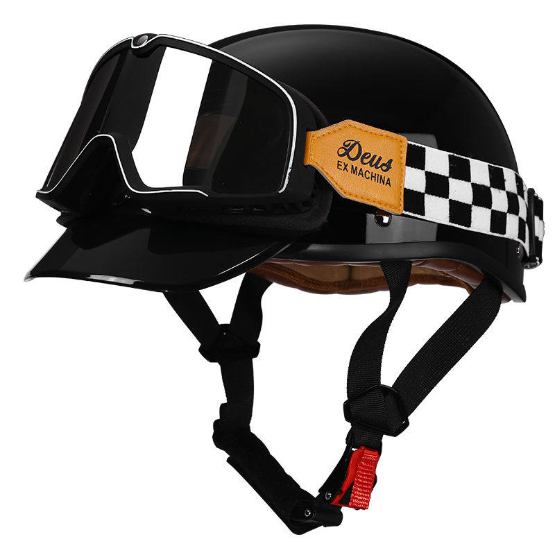 Retro half-helmet, summer travel gear-I18