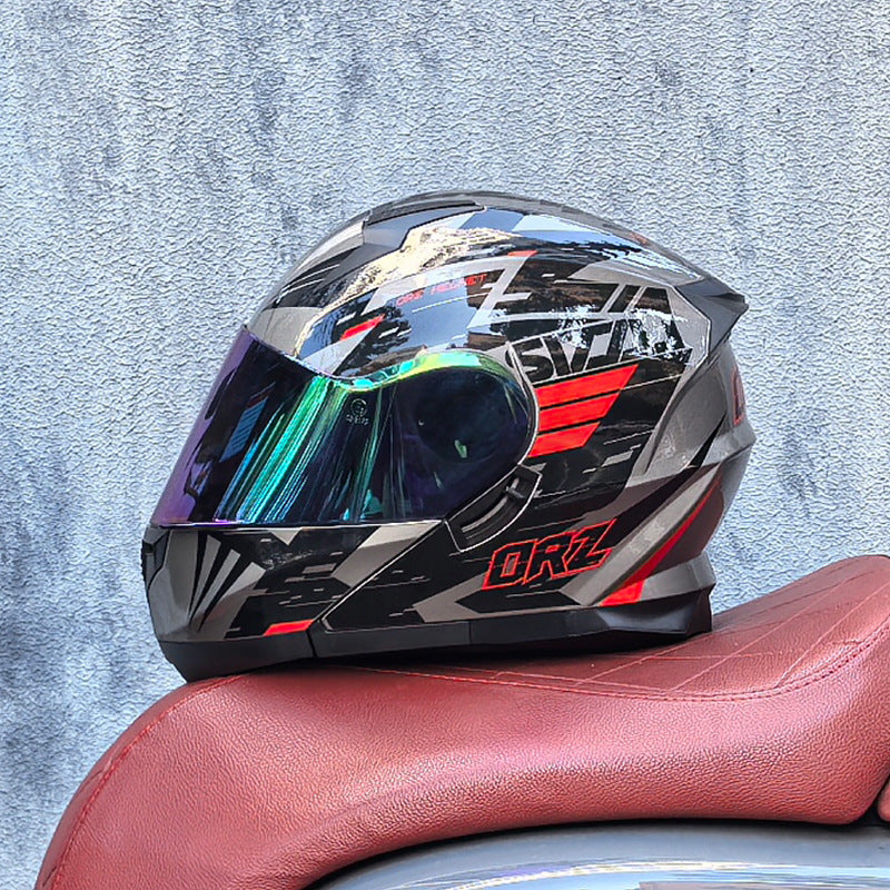 DOT-Certified Modular Motorcycle Helmet with Iridescent Visor-I210