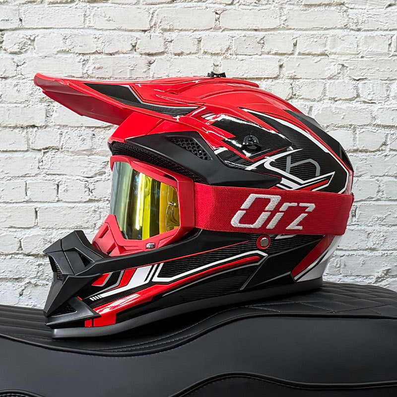 KTVMOTO Off-Road Motocross Helmet with Goggles for Dirt Bike Riding-I255