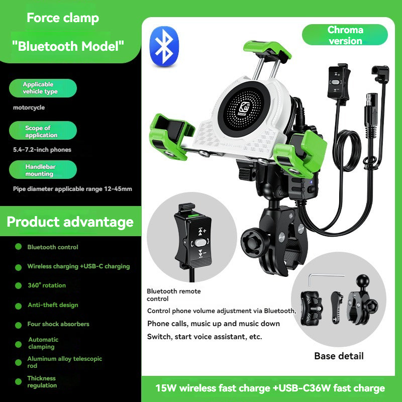 No-blocking camera shock-absorbing anti-theft motorcycle phone holder-M45