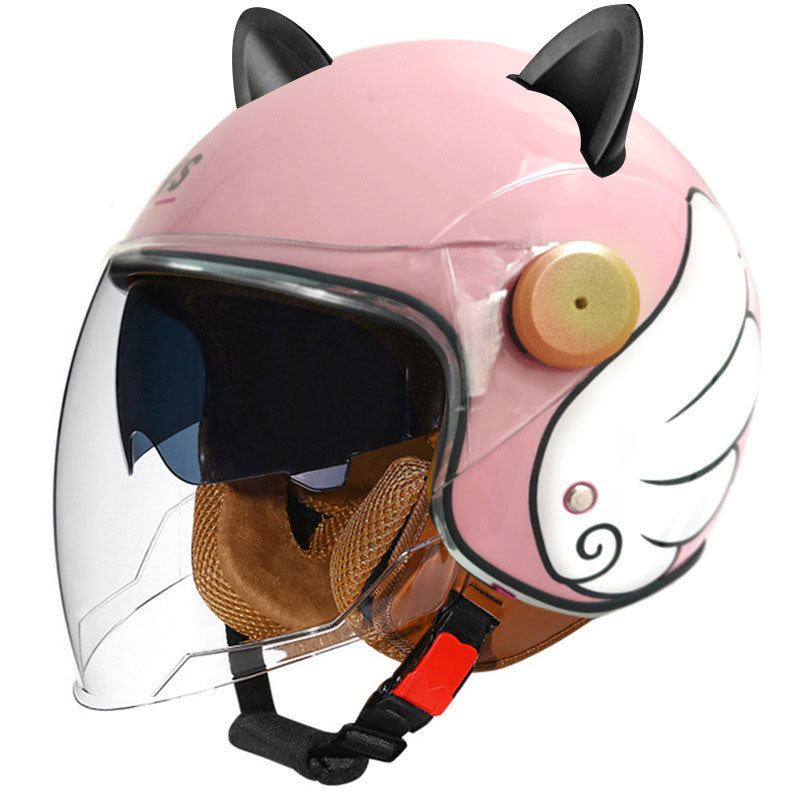 Cute cat ear motorcycle helmet-open design-I70