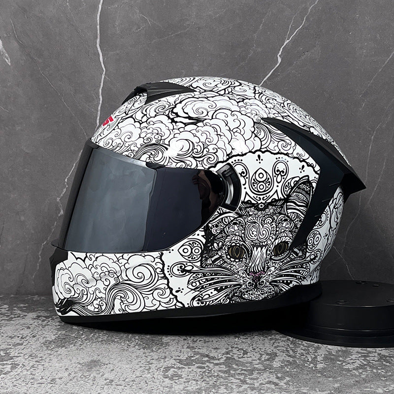 Silver-plated visor for full-face motorcycle helmet-I208