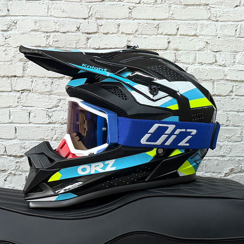 KTVMOTO Off-Road Motocross Helmet with Goggles for Dirt Bike & ATV Riding-I258