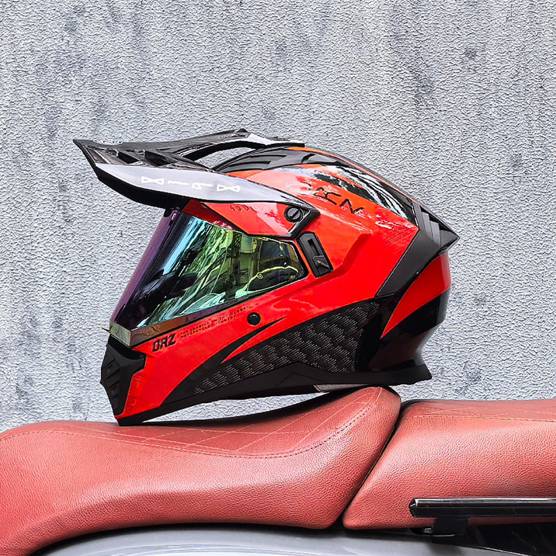 Single-visor off-road helmet for street and off-road use-I226