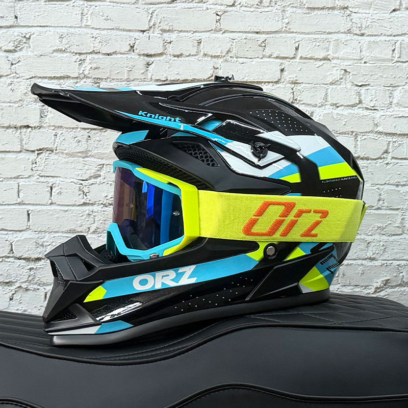 KTVMOTO Off-Road Motocross Helmet with Goggles for Dirt Bike & ATV Riding-I258